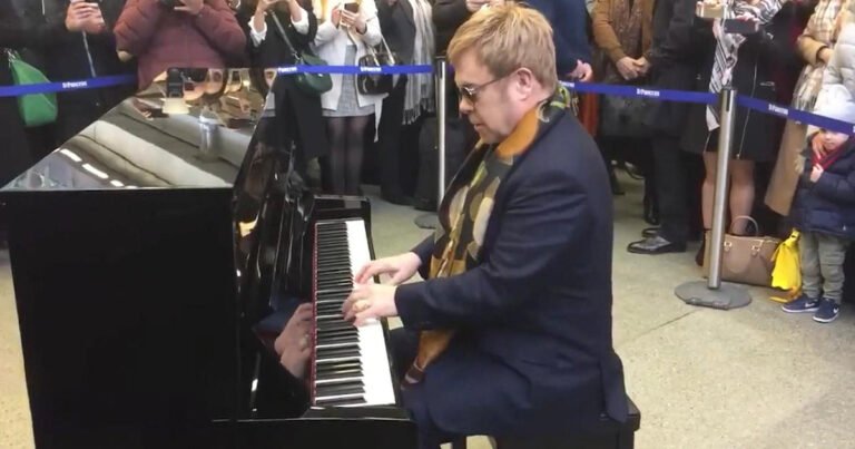 Elton John’s gift brings star-studded performances to London train station