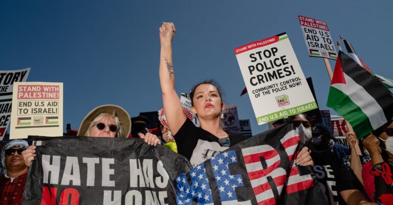 Protesters Gather in Chicago on Democratic Convention’s Opening Day