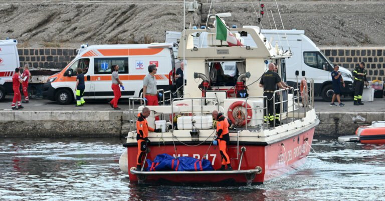 Divers Recover 5th Body After Sinking of Yacht Off Sicily